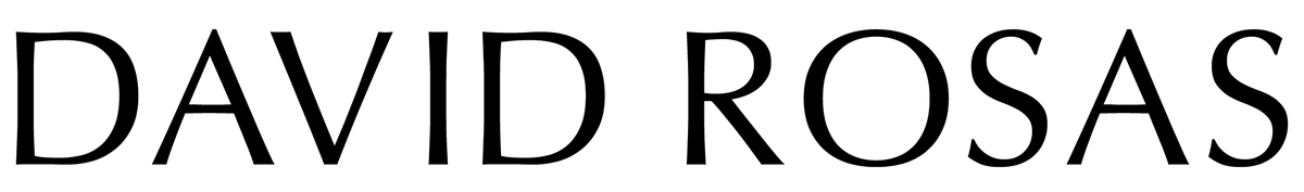 Text 'DAVID ROSAS' in black on a white background